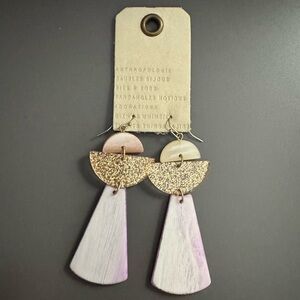 Anthropologie Lucite Space Drop Earrings